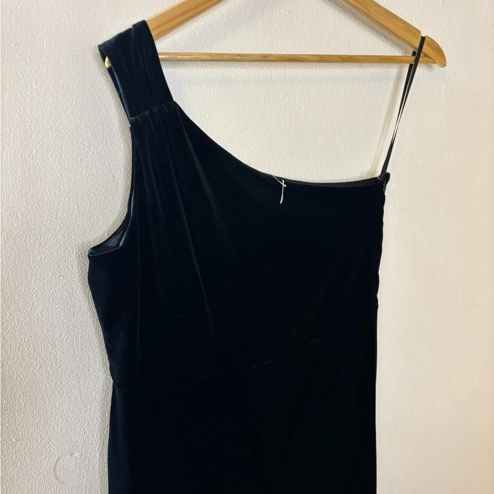 NWT Banana Republic Factory Dark Romantic One Shoulder Velvet Jumpsuit - Picture 7 of 8
